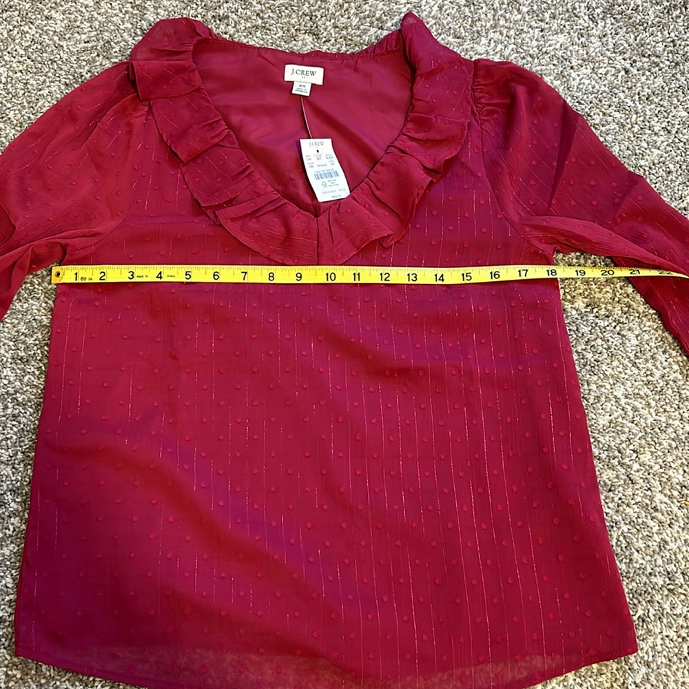 JCrew Factory Clipdot Top with Sparkle Thread NWT - Picture 9 of 10